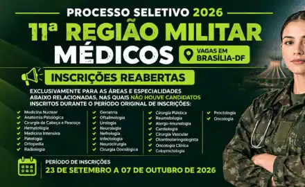 Processo seletivo de Oficial Médico - Brasília