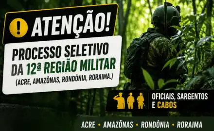 Processo seletivo de Militares Temporário da 12ª RM