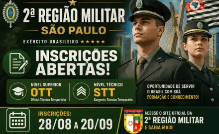 Processo seletivo de Militares Temporários da 2ª RM