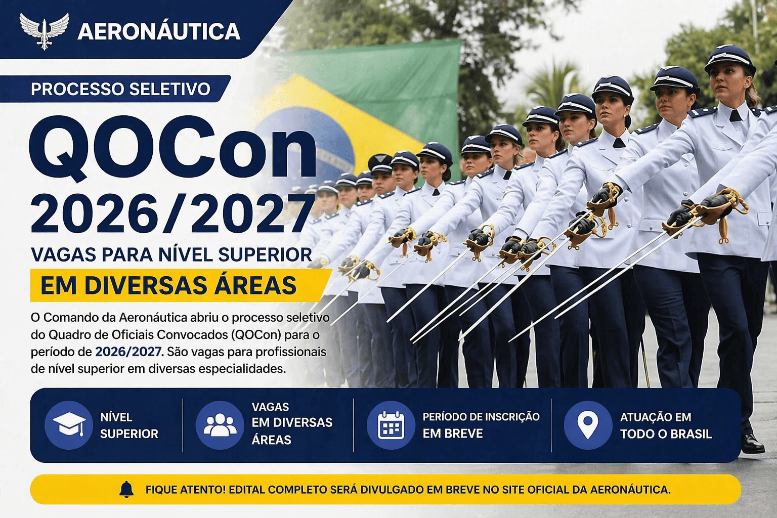 Processo Seletivo de Oficial Temporário da Aeronáutica - QOCON
