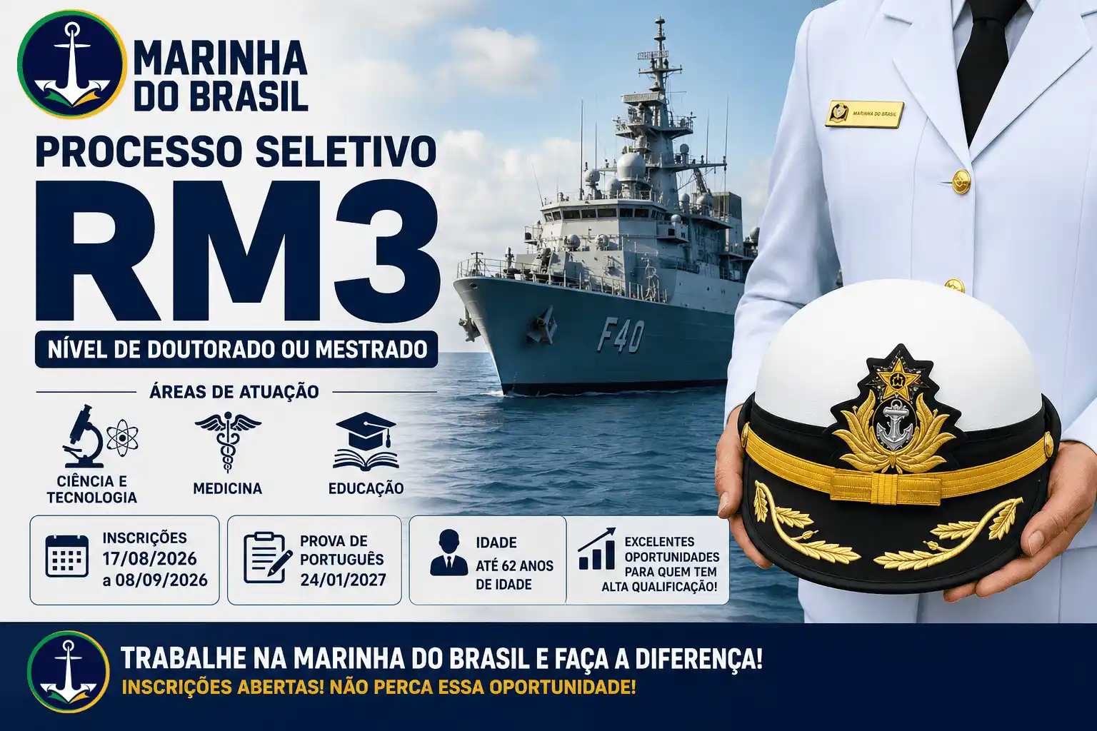 Processo Seletivo - RM3 Oficiais da Marinha